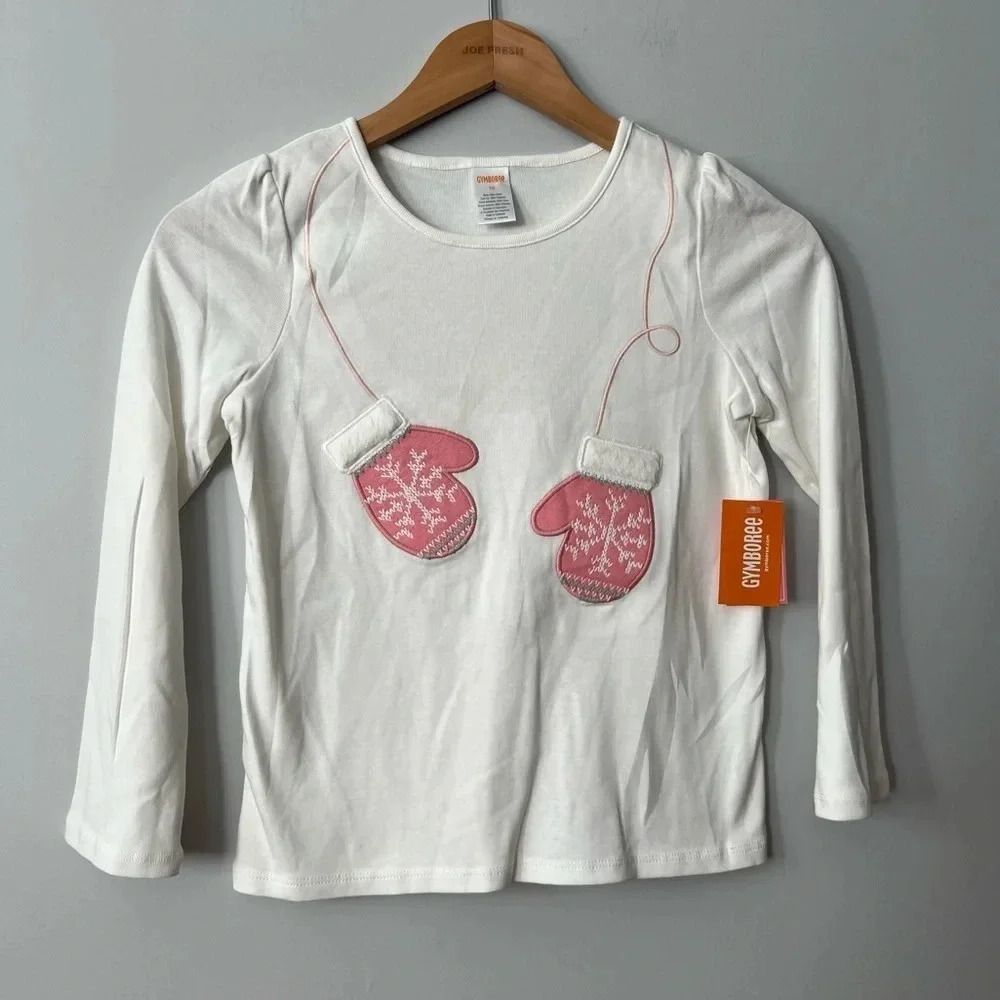 Gymboree Mittens with Faux  Fur Winter Long Sleeve Shirt NEW | Size 10